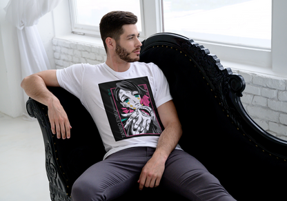 Demon Slayer Enmu anime t-shirt featuring Lower Moon One portrait design on unisex triblend fabric
