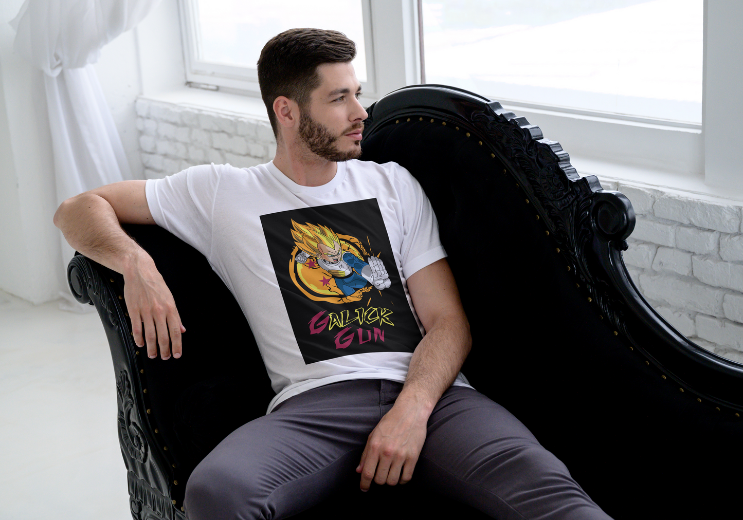 Dragon Ball Z Vegeta T-Shirt - Super Saiyan Gall-iker Gun Street Style Design | Premium Unisex Triblend Tee