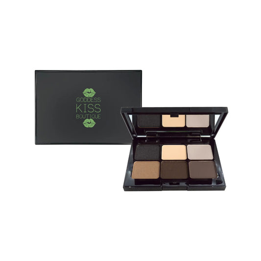 Eyeshadow Palette - Dark Storm 6-Color Vegan Palette with Crease-Resistant Formulation