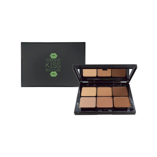 Eyeshadow Palette - Caramel Kiss 6-Color Vegan Palette with Crease-Resistant Formulation