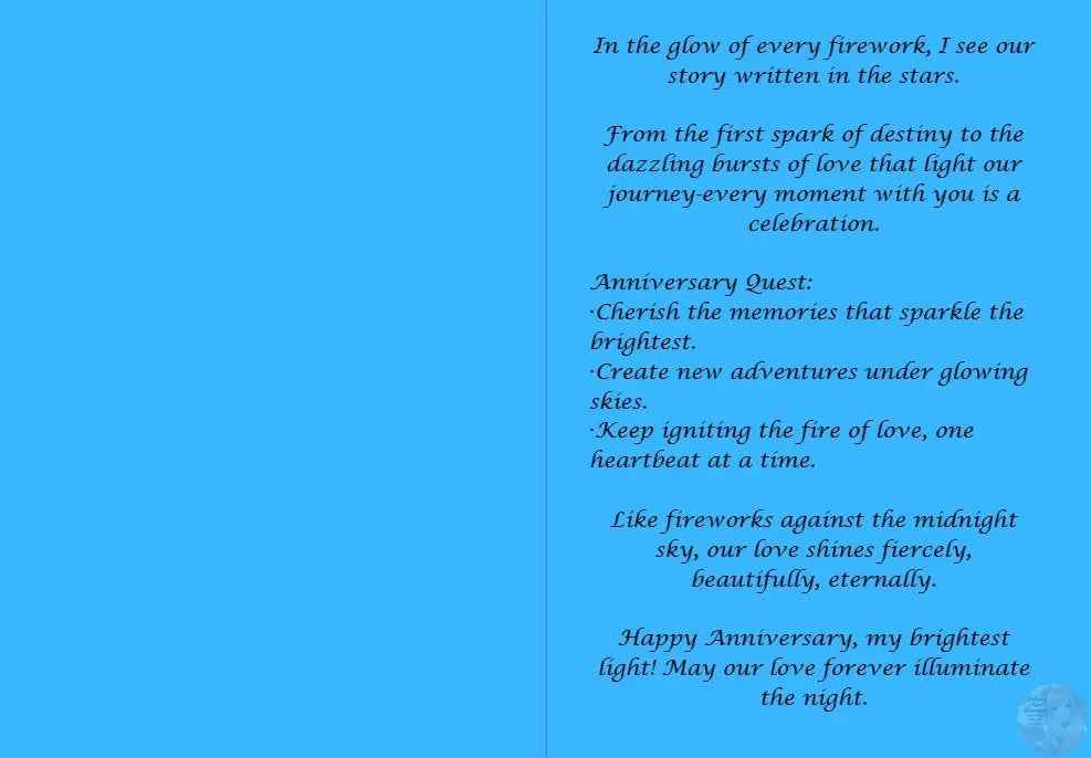 Japanese Fireworks Festival Anime Anniversary Card - Romantic Night Sky Couple Card - Love Celebration Greeting