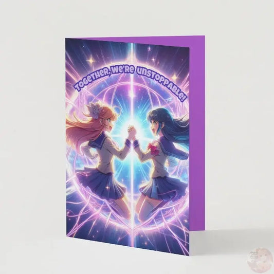 Girl Power of Friendship – Anime Friendship Card - Goddess Kiss Boutique