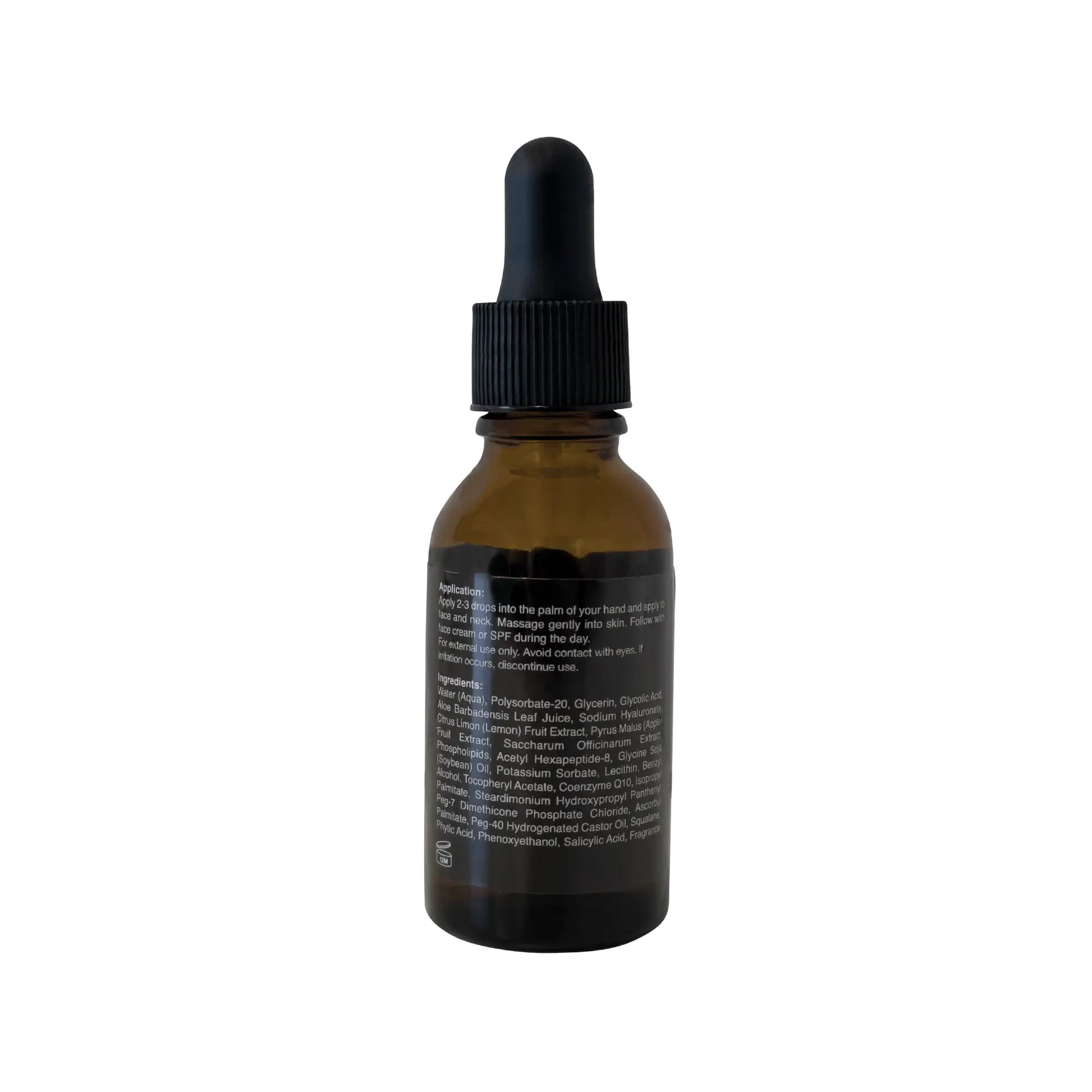 Glycolic Acid Exfoliating Serum with Vitamin E and Squalane - Skin Brightening Formula