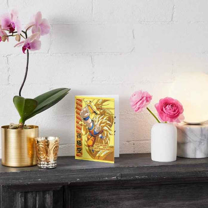 Dragon Ball Z Goku Super Saiyan 3 Birthday Card - "Your Wish Has Been Granted" | Anime Birthday Greeting Card