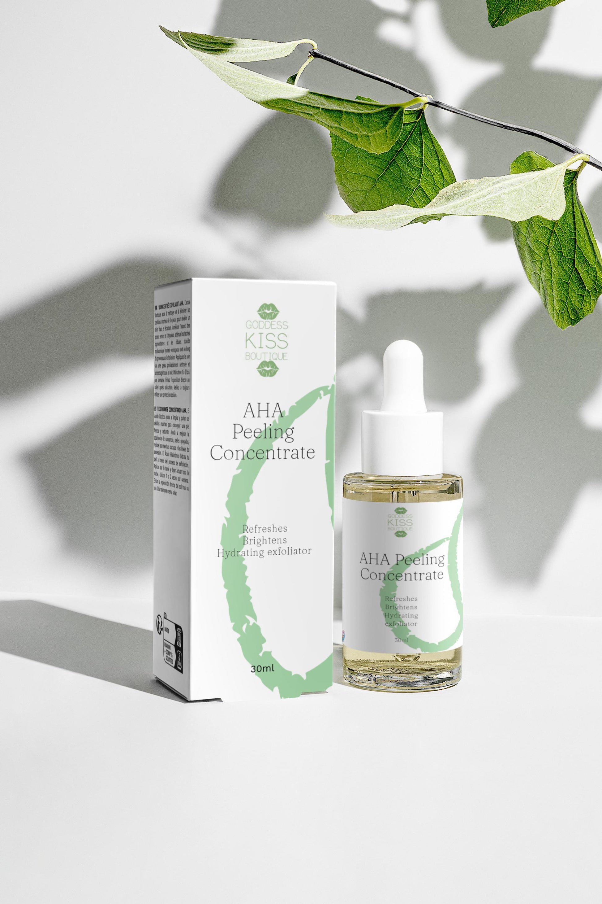 AHA Peeling Concentrate - AHA-Lactic 10% | Hyaluronic Acid 1% | Sage & White Tea | Radiance Boosting 