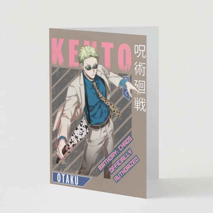 Jujutsu Kaisen Kento Nanami Birthday Card - "Birthday Chaos Officially Authorized"