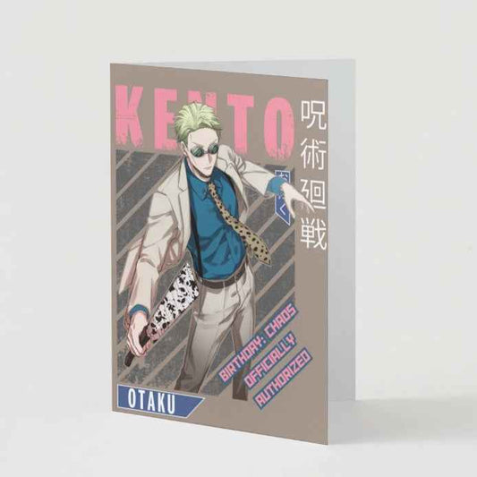 Jujutsu Kaisen Kento Nanami Birthday Card - "Birthday Chaos Officially Authorized"