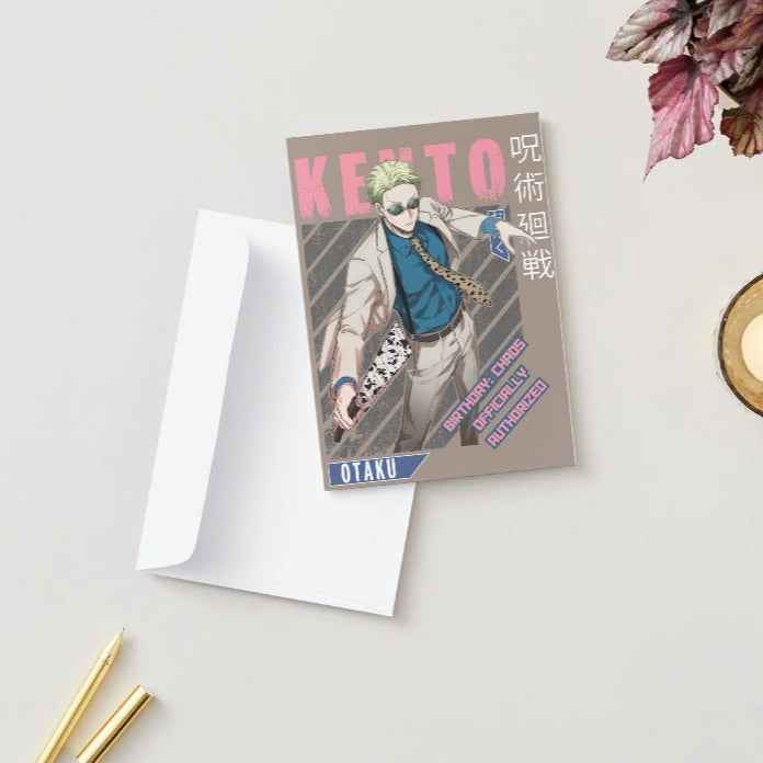 Jujutsu Kaisen Kento Nanami Birthday Card - "Birthday Chaos Officially Authorized"