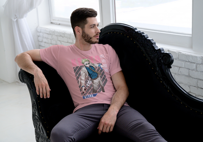 Jujutsu Kaisen Kento Nanami T-Shirt - Pink Dynamic Action Design | Premium Unisex Triblend Tee