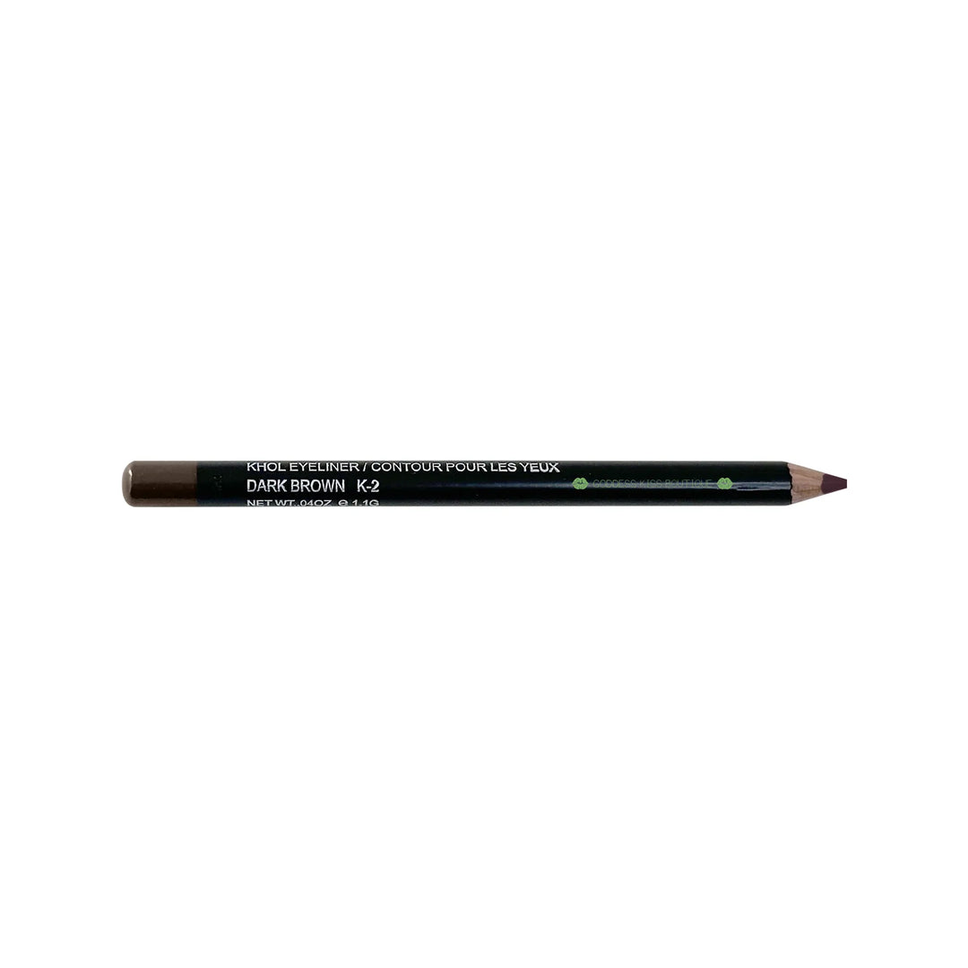 Khol Eyeliner Pencil - Dark Brown |  Intense Pigmentation, Long-Lasting Formula - Smudge & Blend -  Made in North America