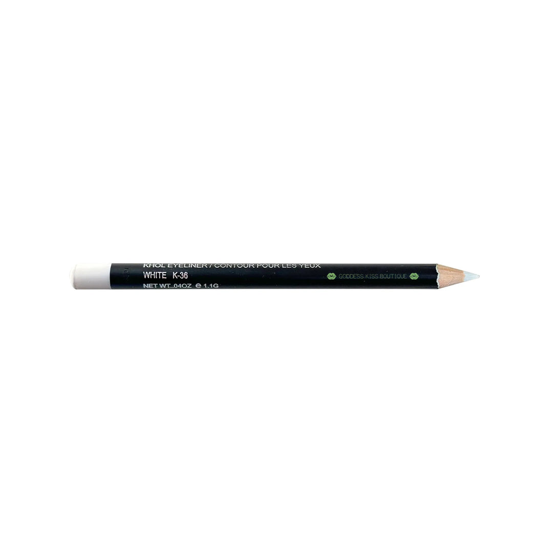 Khol Eyeliner Pencil - White |  Intense Pigmentation, Long-Lasting Formula - Smudge & Blend -  Made in North America