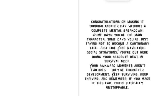 Himouto! Umaru-chan Kirie Motoba Humor Card - "Survival Mode Activated"