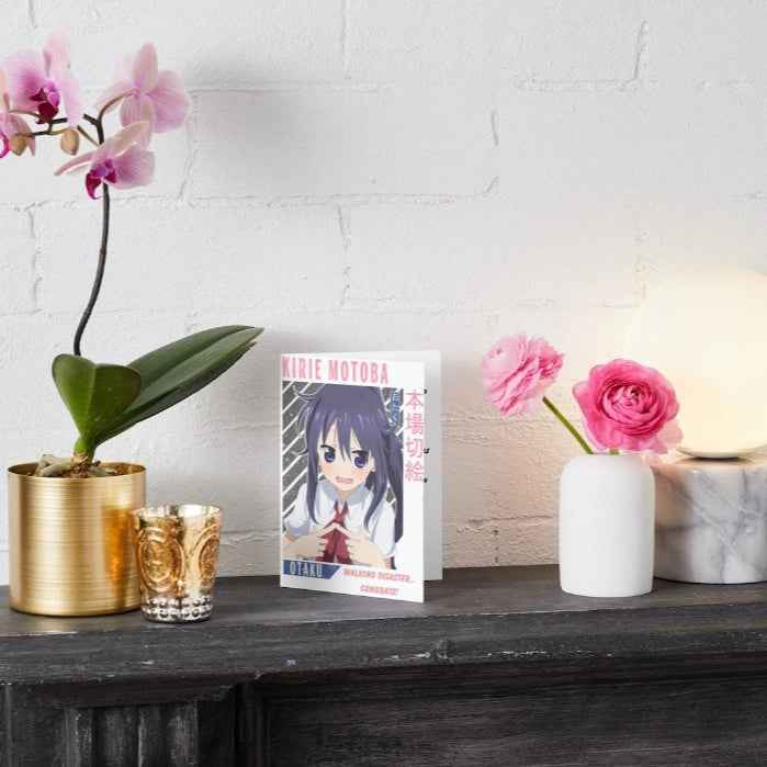 Himouto! Umaru-chan Kirie Motoba Humor Card - "Walking Disaster... Congrats!"