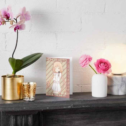 Is the Order a Rabbit? Kokoa Hoto Celebration Card - "You Did It!"