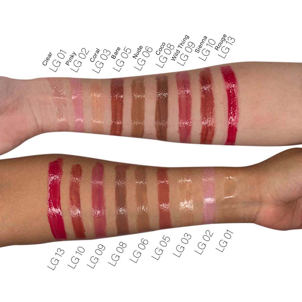 Swatches of Poutastic Liquid Lip Gloss - Sheer Tint for Fuller Lips, 5 mL / 0.17 fl oz