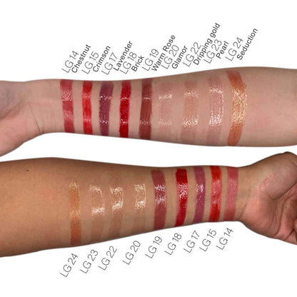 Swatches of Poutastic Liquid Lip Gloss - Sheer Tint for Fuller Lips, 5 mL / 0.17 fl oz