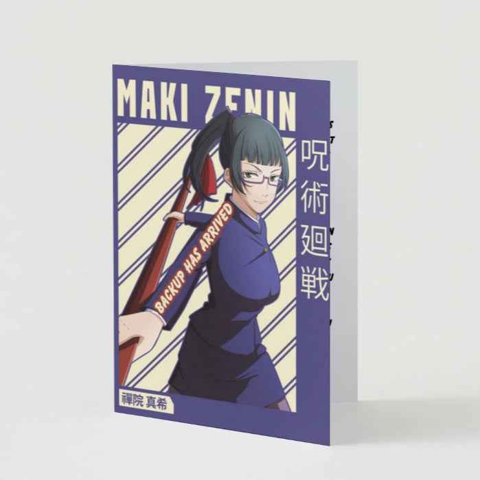 Jujutsu Kaisen Maki Zenin Support Card - "Backup Has Arrived"