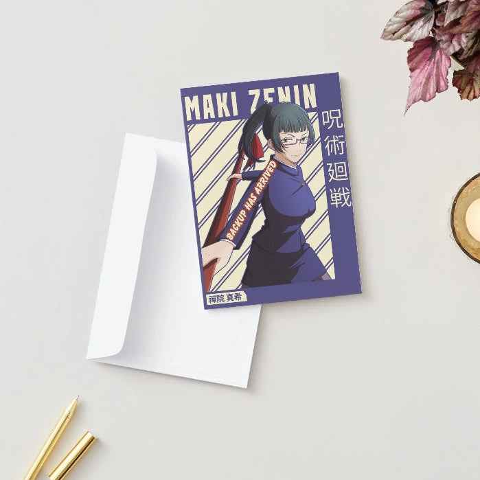 Jujutsu Kaisen Maki Zenin Support Card - "Backup Has Arrived"