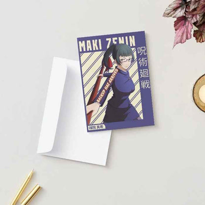 Jujutsu Kaisen Maki Zenin Support Card - "Backup Has Arrived"
