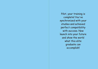 Anime Graduation Card - Mecha Pilot Academy Graduate - Robot Graduation Card