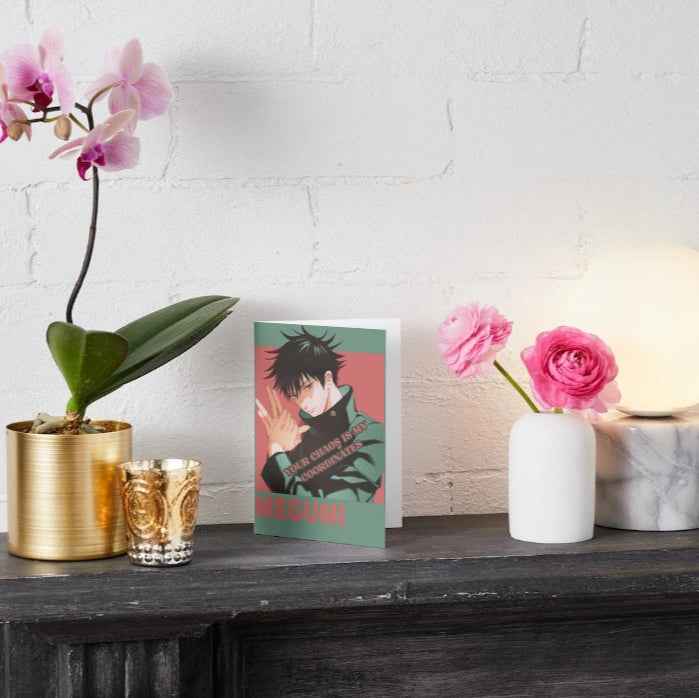 Jujutsu Kaisen Megumi Fushiguro Friendship Card - "Your Chaos is My Coordinates"