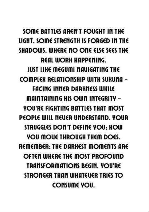 Jujutsu Kaisen Megumi Fushiguro & Sukuna Support Card - "Darkness Doesn't Scare Me"