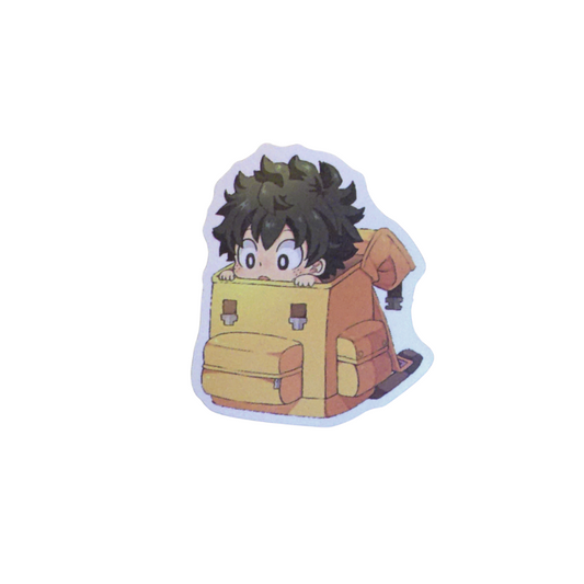 Collection of 100 My Hero Academia anime character stickers featuring popular heroes like Deku, Bakugo, Todoroki, All Might, and other beloved MHA characters, available as individual $1 vinyl stickers