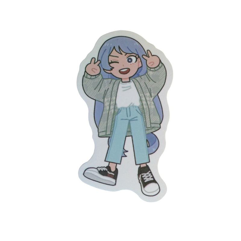 Collection of 100 My Hero Academia anime character stickers featuring popular heroes like Deku, Bakugo, Todoroki, All Might, and other beloved MHA characters, available as individual $1 vinyl stickers