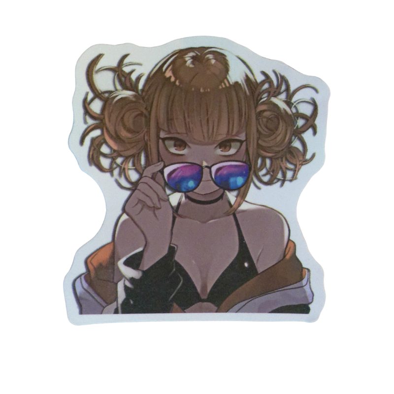 Collection of 100 My Hero Academia anime character stickers featuring popular heroes like Deku, Bakugo, Todoroki, All Might, and other beloved MHA characters, available as individual $1 vinyl stickers