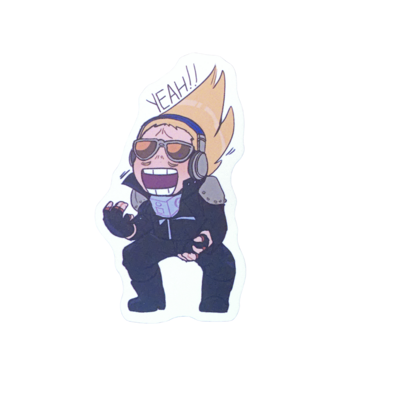 Collection of 100 My Hero Academia anime character stickers featuring popular heroes like Deku, Bakugo, Todoroki, All Might, and other beloved MHA characters, available as individual $1 vinyl stickers