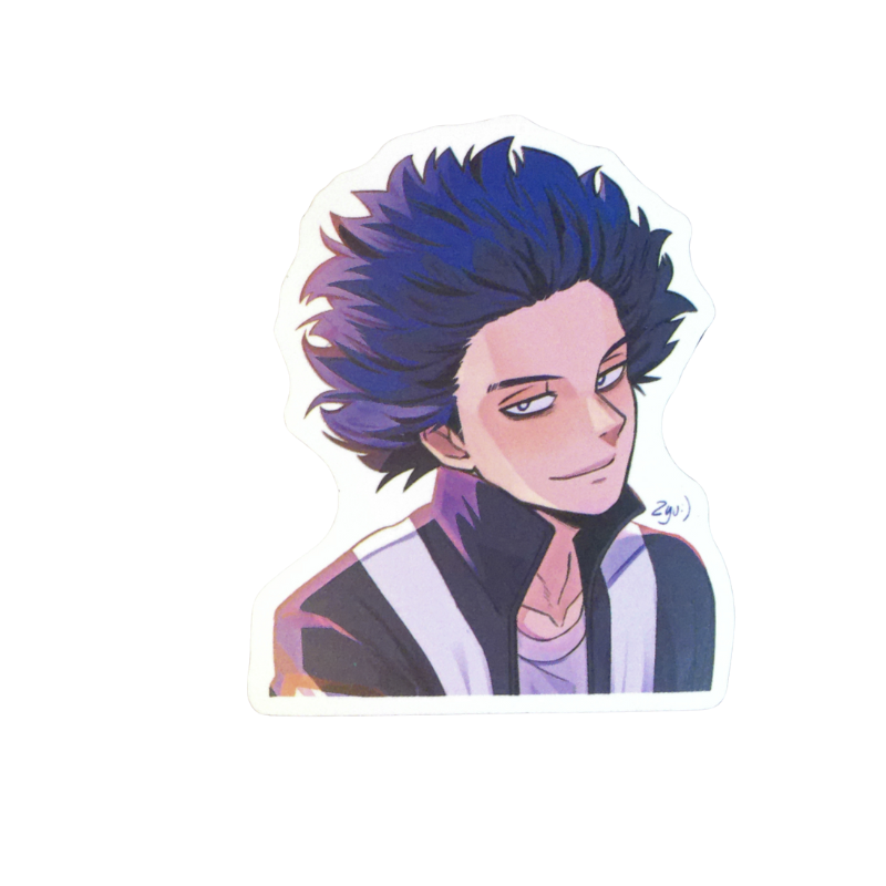 Collection of 100 My Hero Academia anime character stickers featuring popular heroes like Deku, Bakugo, Todoroki, All Might, and other beloved MHA characters, available as individual $1 vinyl stickers