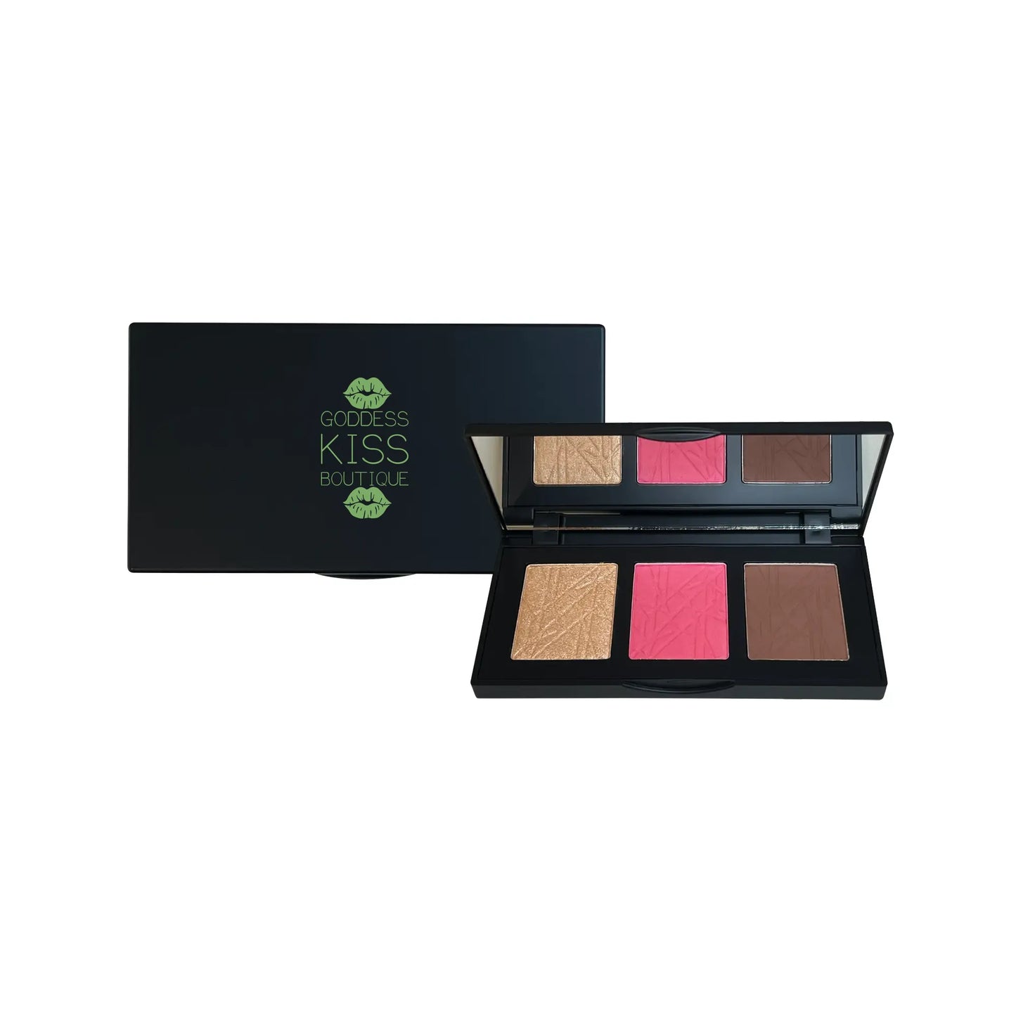 Pro Cheek Palette Trio: Contour, Blush, Highlight - Shade Pop