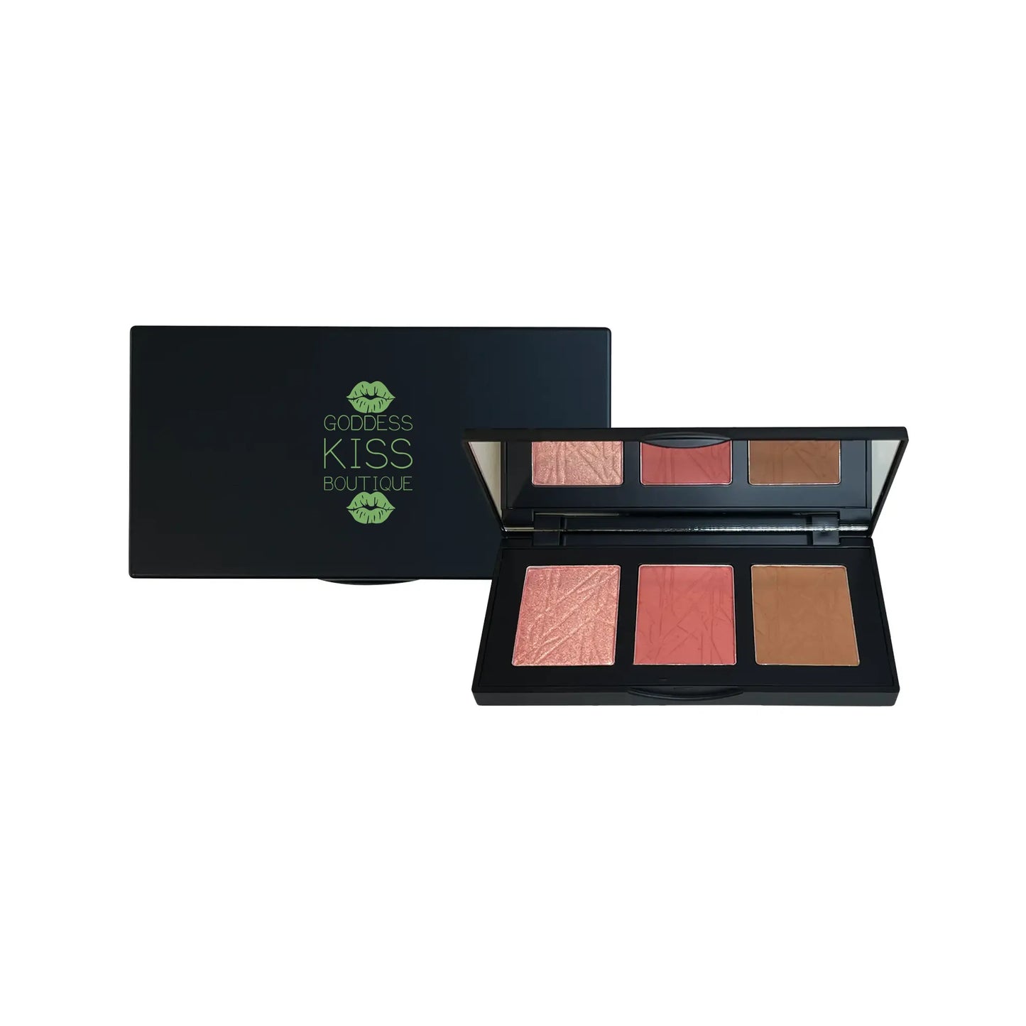 Pro Cheek Palette Trio: Contour, Blush, Highlight - Shade Curious 