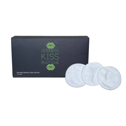 Reusable Bamboo Cotton Rounds - 12-Pack Biodegradable Organic Pads