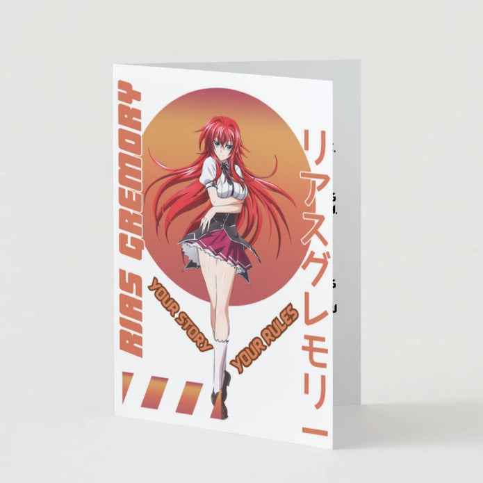 High School DxD Rias Gremory Celebration Card - "Your Story, Your Rules"