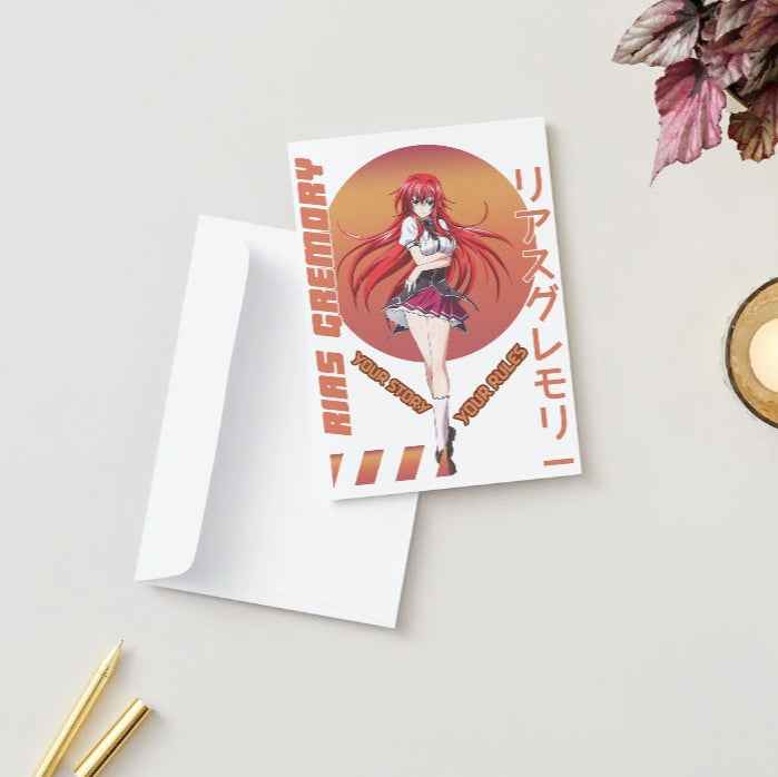 High School DxD Rias Gremory Celebration Card - "Your Story, Your Rules"