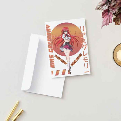 High School DxD Rias Gremory Celebration Card - "Your Story, Your Rules"