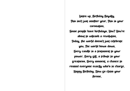 High School DxD Rias Gremory Birthday Card - "Some Birthdays Demand Worship"