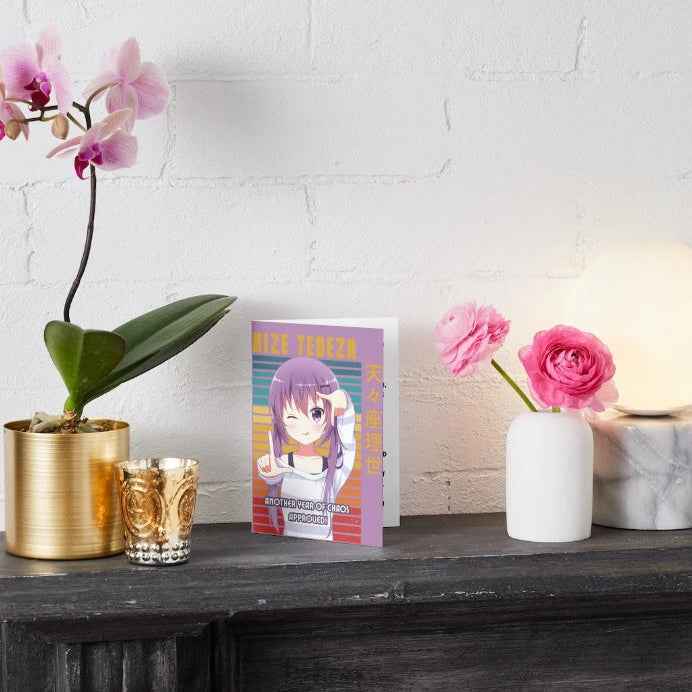 Is the Order a Rabbit? Rize Tedeza Birthday Card - "Another Year of Chaos Approved!"