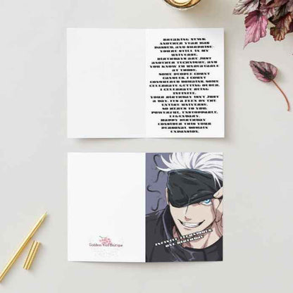 Jujutsu Kaisen Satoru Gojo Birthday Card - "Infinite Techniques, One Birthday"