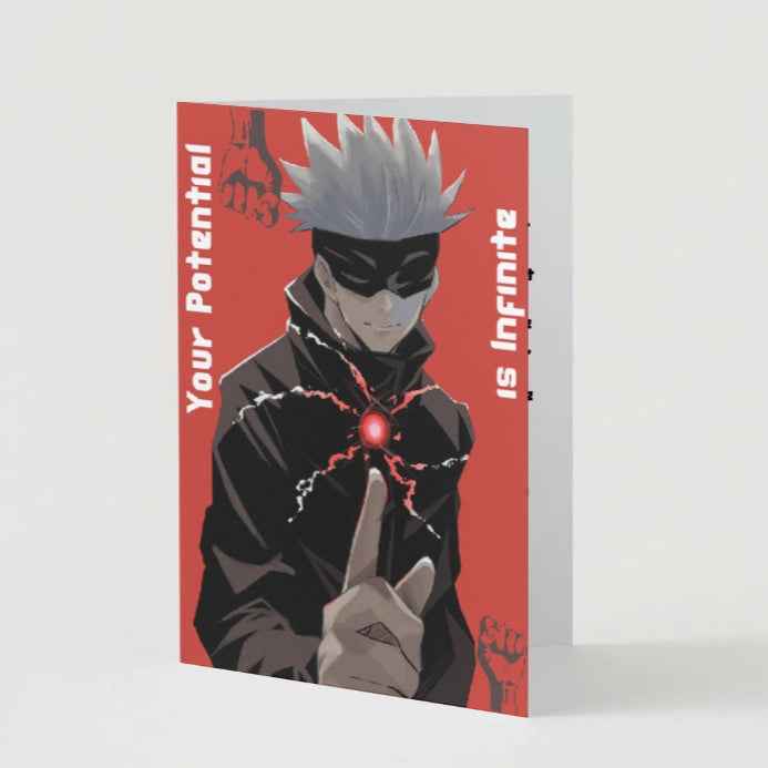 Jujutsu Kaisen Satoru Gojo Support Card - "Your Potential is Infinite"