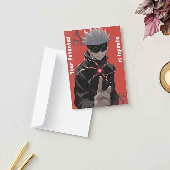 Jujutsu Kaisen Satoru Gojo Support Card - "Your Potential is Infinite"