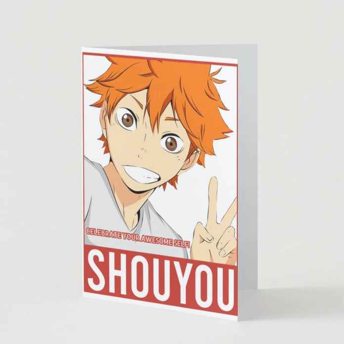 Haikyuu!! Shouyou Hinata Celebration Card - "Celebrate Your Awesome Self"