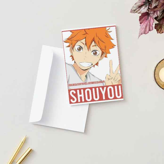 Haikyuu!! Shouyou Hinata Celebration Card - "Celebrate Your Awesome Self"