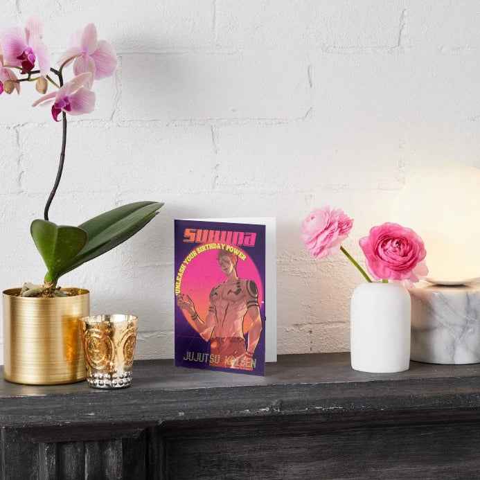 Jujutsu Kaisen Sukuna Ryomen Birthday Card - "Unleash Your Birthday Power"