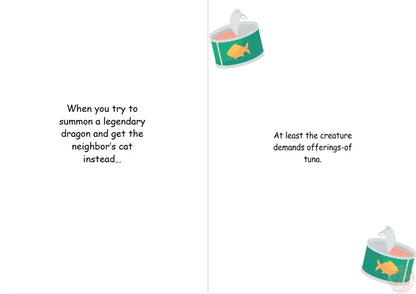 Summoning Gone Wrong – Hilarious Anime Humor Card | Perfect Gift for Anime Fans - Goddess Kiss Boutique