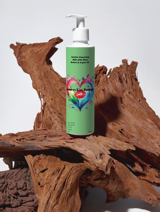 Gentle Cleansing Milk with Shea Butter & Argan Oil - Nourishing Face Wash for Dry & Mature Skin