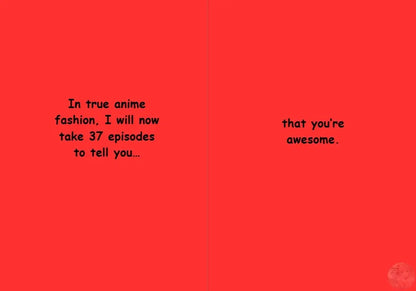 Ultra-Slow Anime Pacing – Hilarious Anime Humor Card | Perfect Gift for Anime Fans - Goddess Kiss Boutique