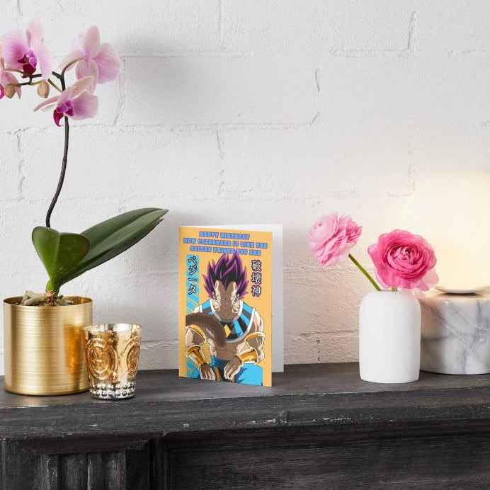 Dragon Ball Z Vegeta Birthday Card - "Saiyan Prince You Are" | Anime Birthday Greeting Card