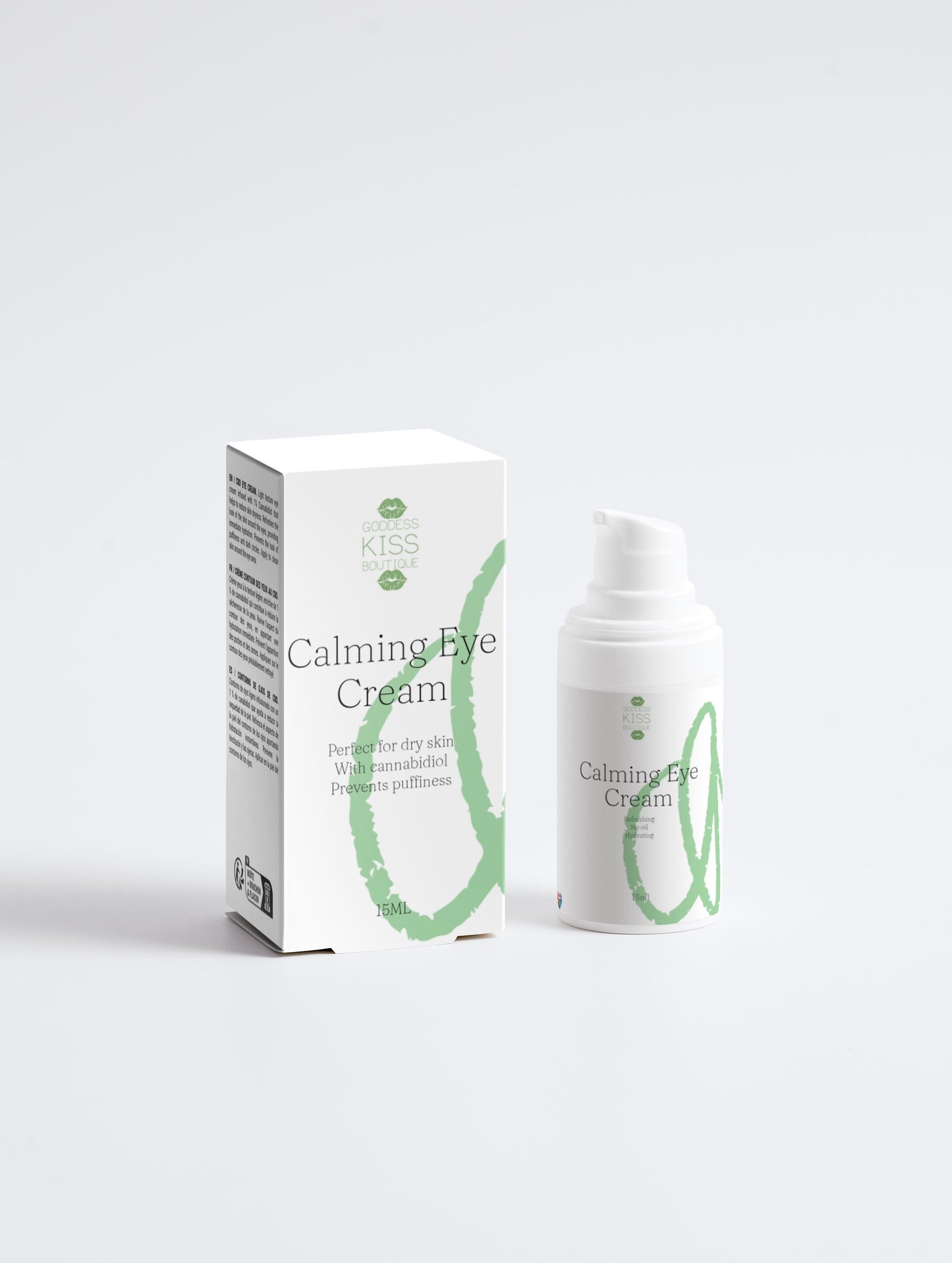 Calming Eye Cream with 1% Cannabidiol & Hyaluronic Acid, Hemp Seed Oil